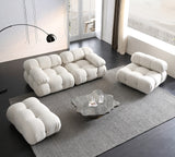 Calliope Bouclé Modular Sofa with Ottoman