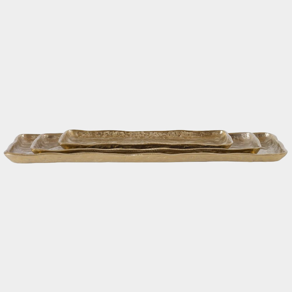 Artisan Trays, Antique Gold, S/3