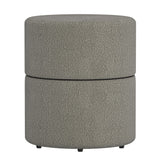 Novar Round Swivel Ottoman in Warm Grey Boucle