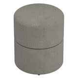 Novar Round Swivel Ottoman in Warm Grey Boucle
