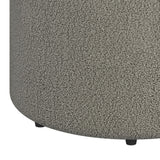 Novar Round Swivel Ottoman in Warm Grey Boucle