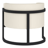 Zhuri Accent Chair in Ivory Boucle and Black