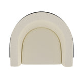 Zhuri Accent Chair in Ivory Boucle and Black