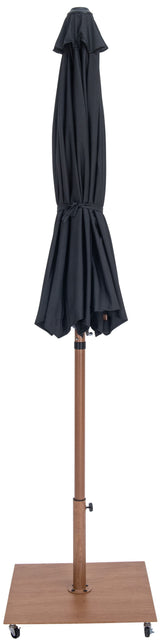 Fiji Water Resistant Fabric And Aluminum Patio Umbrella With Base Set