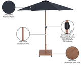 Fiji Water Resistant Fabric And Aluminum Patio Umbrella With Base Set