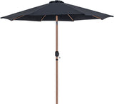 Fiji Water Resistant Fabric And Aluminum Patio Umbrella With Base Set