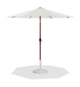 Fiji Water Resistant Fabric And Aluminum Patio Umbrella With Base Set