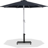 Fiji Water Resistant Fabric And Aluminum Patio Umbrella With Base Set