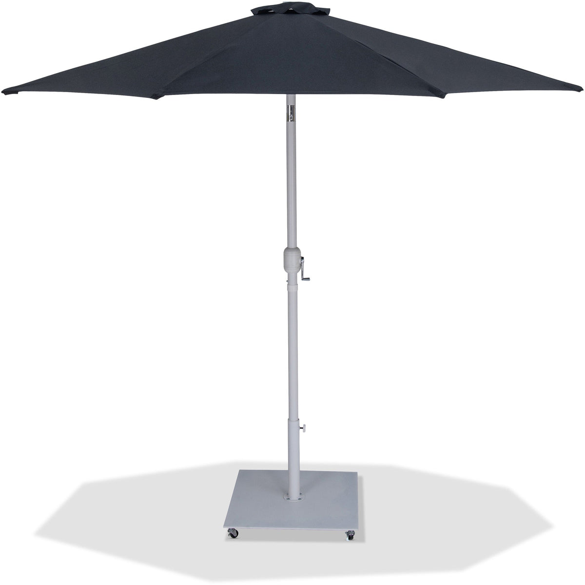Fiji Water Resistant Fabric And Aluminum Patio Umbrella With Base Set