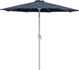 Fiji Water Resistant Fabric And Aluminum Patio Umbrella With Base Set
