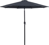 Fiji Water Resistant Fabric And Aluminum Patio Umbrella With Base Set