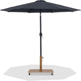 Fiji Water Resistant Fabric And Aluminum Patio Umbrella With Base Set