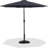 Fiji Water Resistant Fabric And Aluminum Patio Umbrella With Base Set