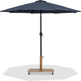 Fiji Water Resistant Fabric And Aluminum Patio Umbrella With Base Set
