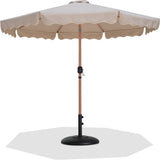 Amalfi Water Resistant Fabric And Aluminum Patio Umbrella With Base Set