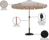 Amalfi Water Resistant Fabric And Aluminum Patio Umbrella With Base Set