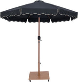 Amalfi Water Resistant Fabric And Aluminum Patio Umbrella With Base Set