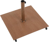 Amalfi Water Resistant Fabric And Aluminum Patio Umbrella With Base Set