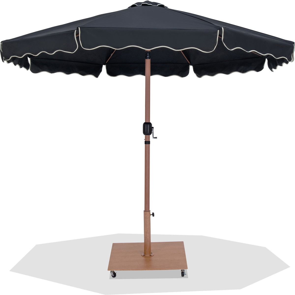Amalfi Water Resistant Fabric And Aluminum Patio Umbrella With Base Set