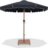 Amalfi Water Resistant Fabric And Aluminum Patio Umbrella With Base Set