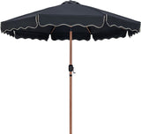 Amalfi Water Resistant Fabric And Aluminum Patio Umbrella With Base Set