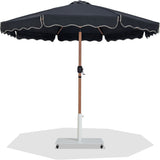 Amalfi Water Resistant Fabric And Aluminum Patio Umbrella With Base Set