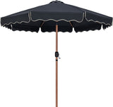 Amalfi Water Resistant Fabric And Aluminum Patio Umbrella With Base Set
