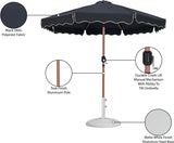 Amalfi Water Resistant Fabric And Aluminum Patio Umbrella With Base Set