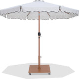 Amalfi Water Resistant Fabric And Aluminum Patio Umbrella With Base Set