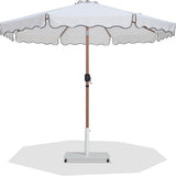 Amalfi Water Resistant Fabric And Aluminum Patio Umbrella With Base Set