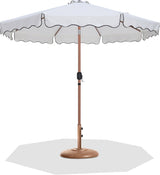 Amalfi Water Resistant Fabric And Aluminum Patio Umbrella With Base Set