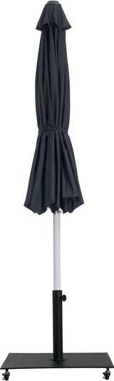 Amalfi Water Resistant Fabric And Aluminum Patio Umbrella With Base Set
