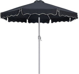 Amalfi Water Resistant Fabric And Aluminum Patio Umbrella With Base Set
