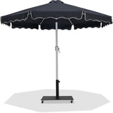 Amalfi Water Resistant Fabric And Aluminum Patio Umbrella With Base Set