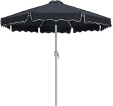Amalfi Water Resistant Fabric And Aluminum Patio Umbrella With Base Set