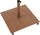Amalfi Water Resistant Fabric And Aluminum Patio Umbrella With Base Set