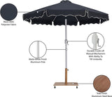 Amalfi Water Resistant Fabric And Aluminum Patio Umbrella With Base Set