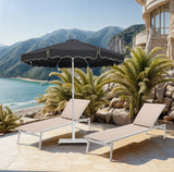 Amalfi Water Resistant Fabric And Aluminum Patio Umbrella