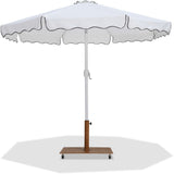 Amalfi Water Resistant Fabric And Aluminum Patio Umbrella With Base Set