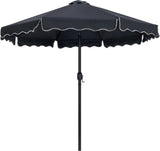 Amalfi Water Resistant Fabric And Aluminum Patio Umbrella With Base Set