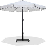 Amalfi Water Resistant Fabric And Aluminum Patio Umbrella With Base Set