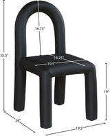 Amari Vegan Leather Upholstered Dining Chair Set of 2