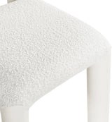 Amari Vegan Leather And Boucle Fabric Upholstered Dining Chair Set of 2