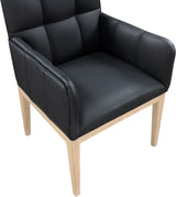 Adrian Vegan Leather Upholstered Dining Arm Chair Set of 2
