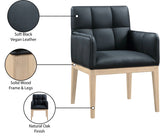 Adrian Vegan Leather Upholstered Dining Arm Chair Set of 2