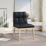 Adrian Vegan Leather Upholstered Dining Side Chair Set of 2