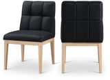 Adrian Vegan Leather Upholstered Dining Side Chair Set of 2