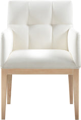 Adrian Vegan Leather Upholstered Dining Arm Chair Set of 2