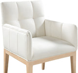 Adrian Vegan Leather Upholstered Dining Arm Chair Set of 2