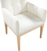 Adrian Vegan Leather Upholstered Dining Arm Chair Set of 2